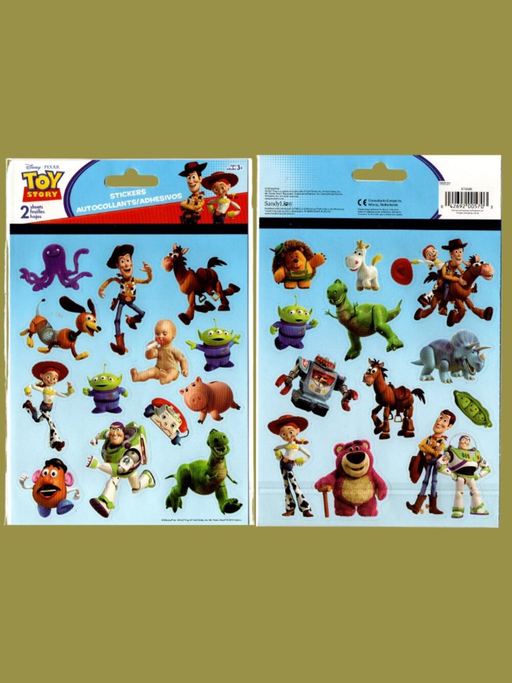 Sandylion Disney Pixar Toy Story 2011 Stickers NIP